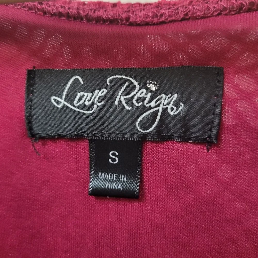 Love Reign Burgundy Lace Dress - Size Juniors Small